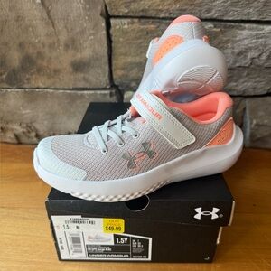 NIB/New Girl’s Under Armour athletic shoes 1.5Y